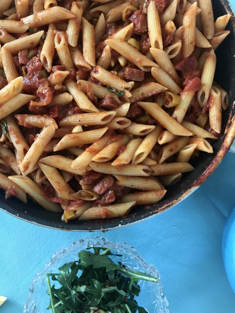 Penne all'Arrabbiata fertig