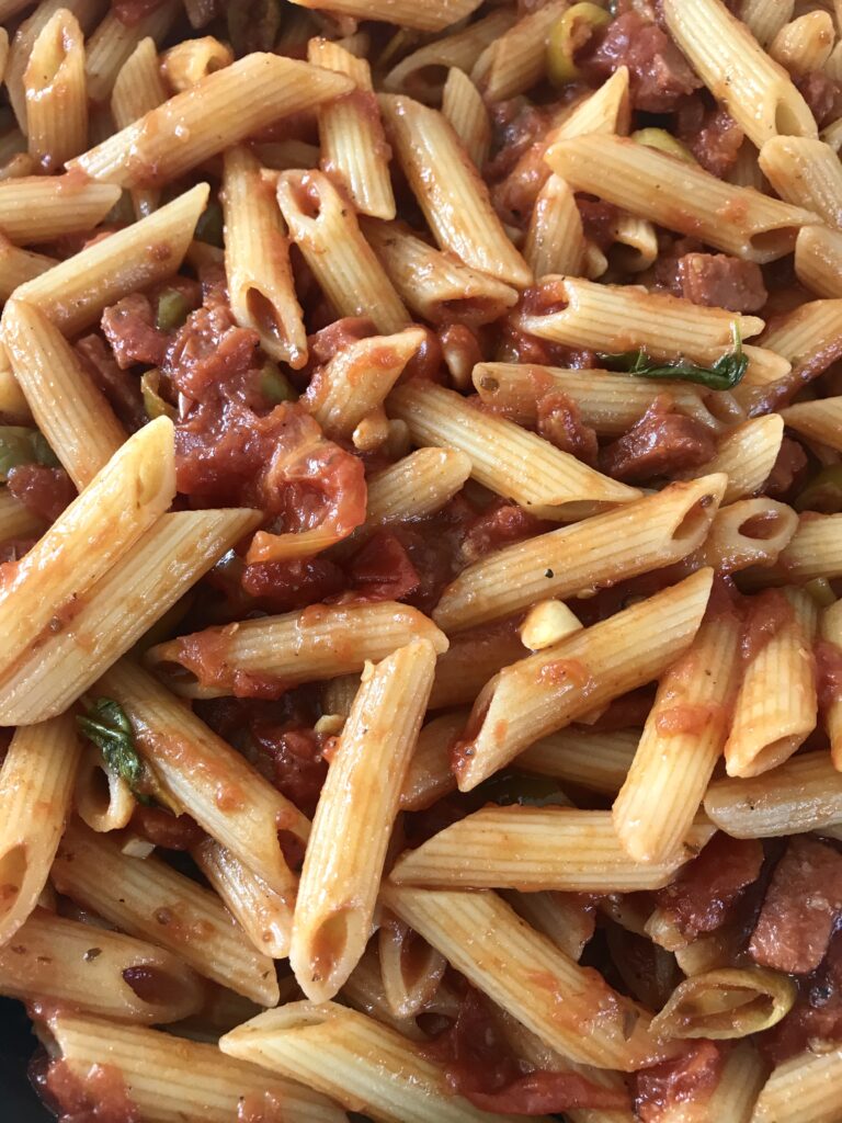 Penne all'Arrabbiata fertig