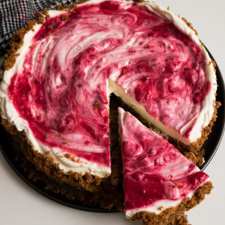 Read more about the article Cheesecake mit Spekulatiusboden und Himbeeren