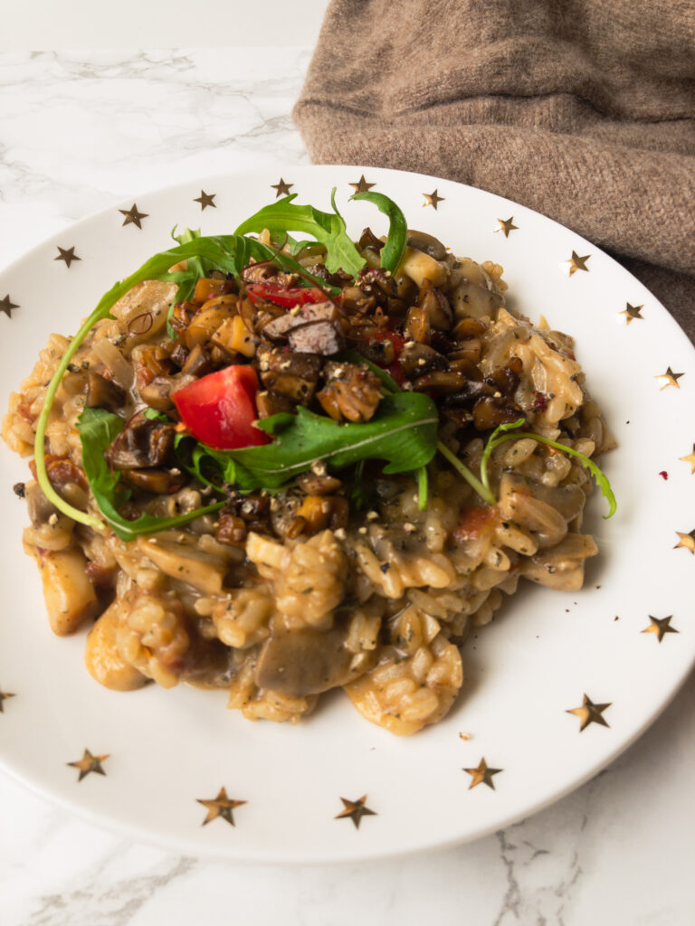 Cremiges Risotto mit Balsamico-Champignons